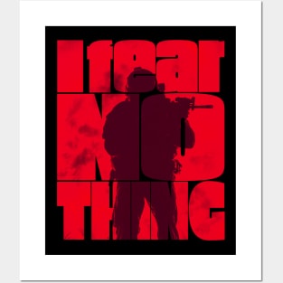 I Fear Nothing Soldier in the Fire Posters and Art